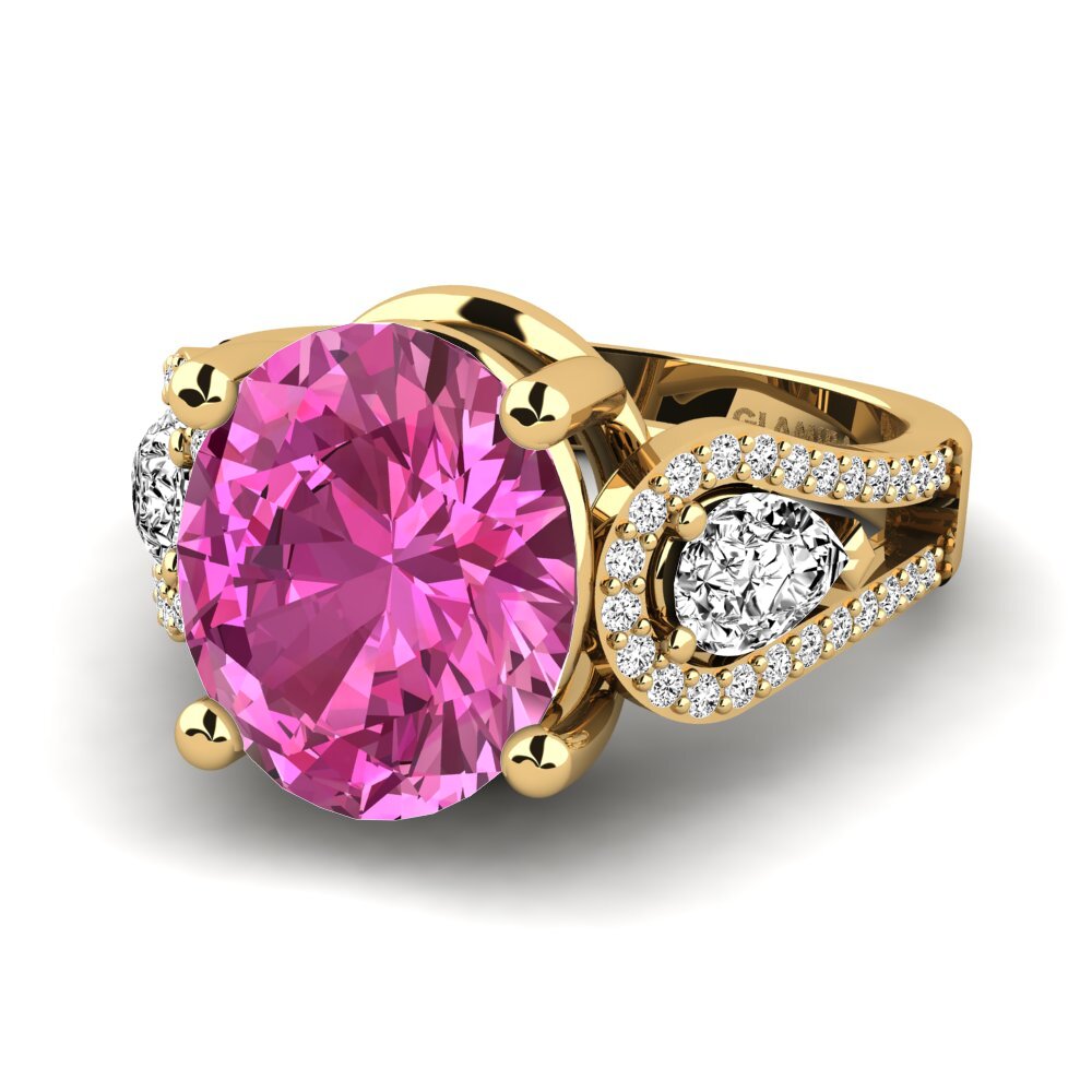 Topacio Rosa Anillo Jensina