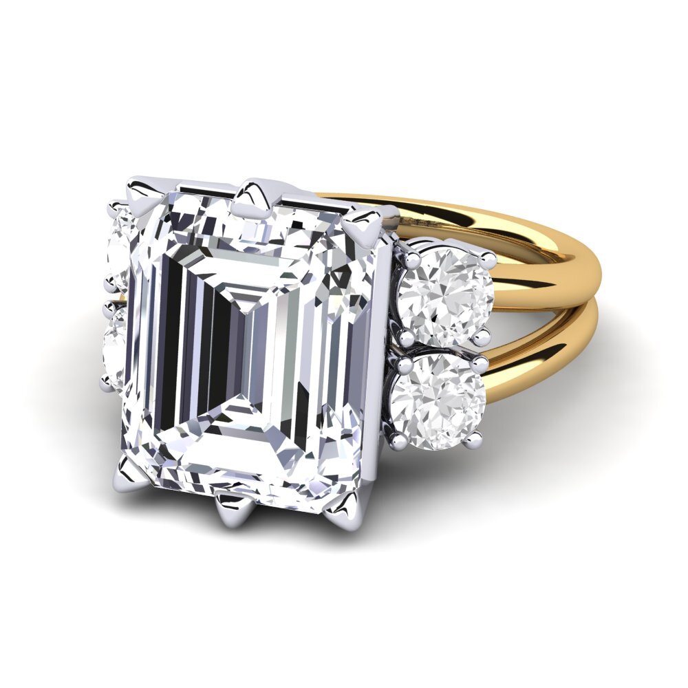 18k Oro Amarillo/Blanco Anillo Jensine