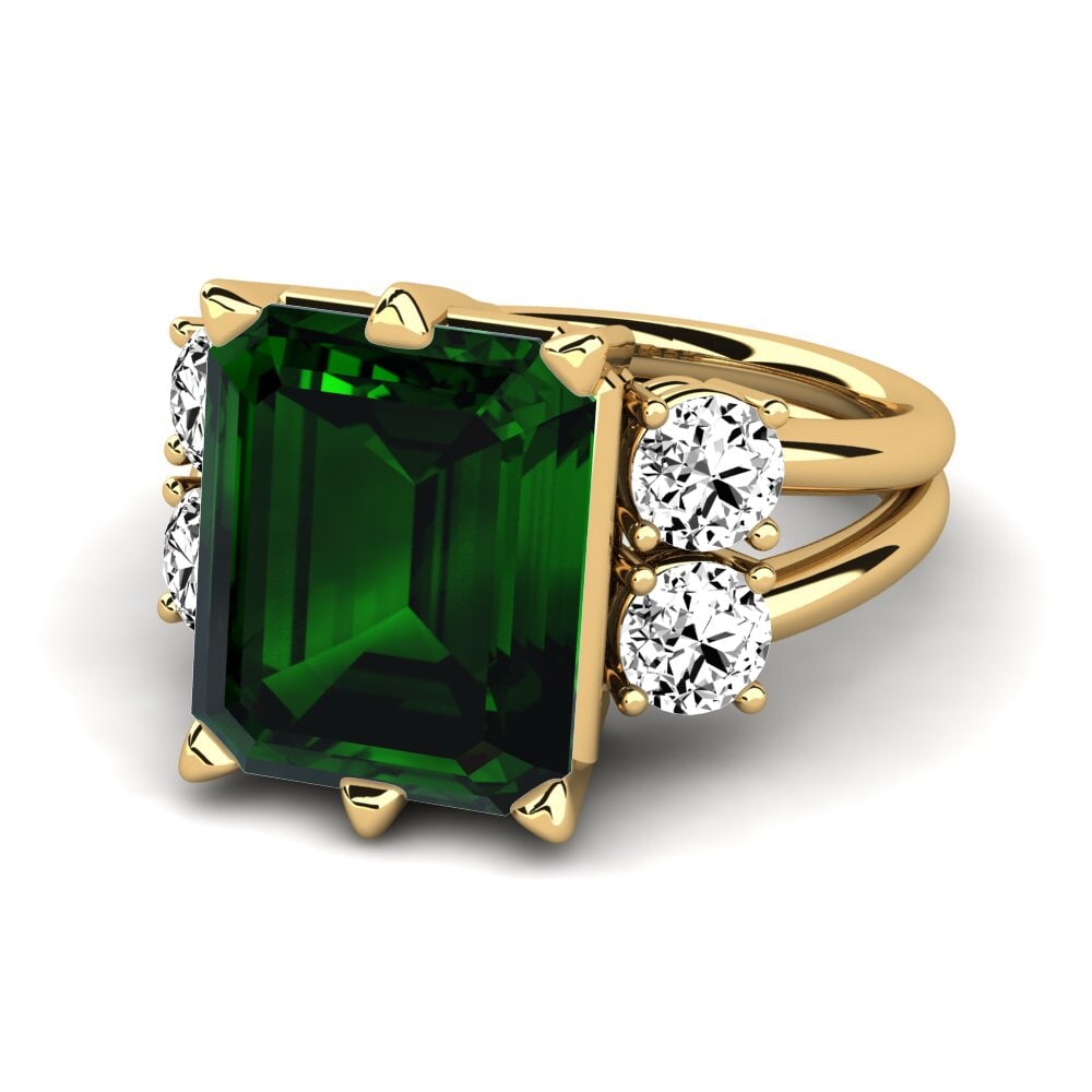 Turmalina verde Anillo Jensine