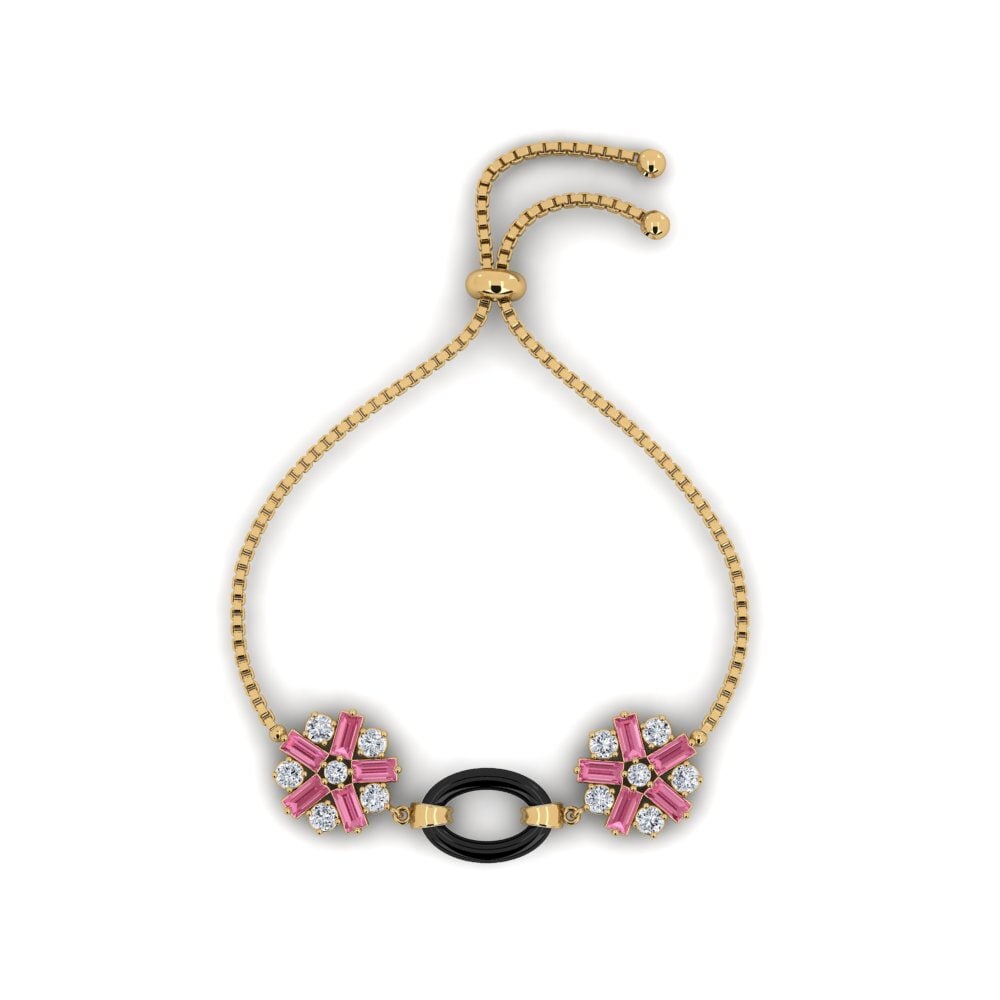 Baguette Pink Sapphire Women's Bracelet Jent