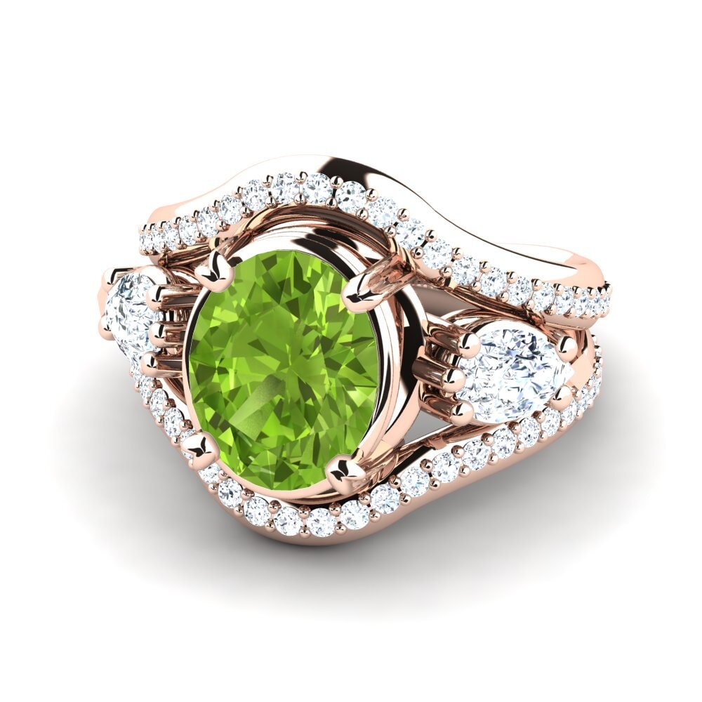 Peridoto Anillo de compromiso Jescolyn
