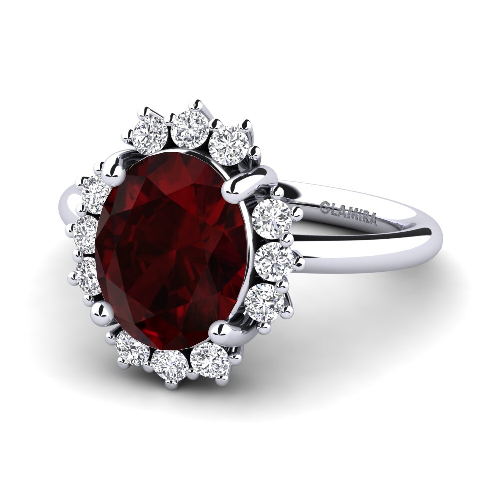 Garnet Engagement Ring Jeslanie
