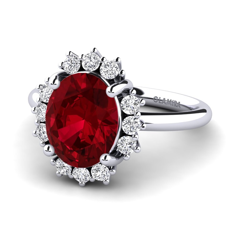 Circonita Roja Anillo de compromiso Jeslanie