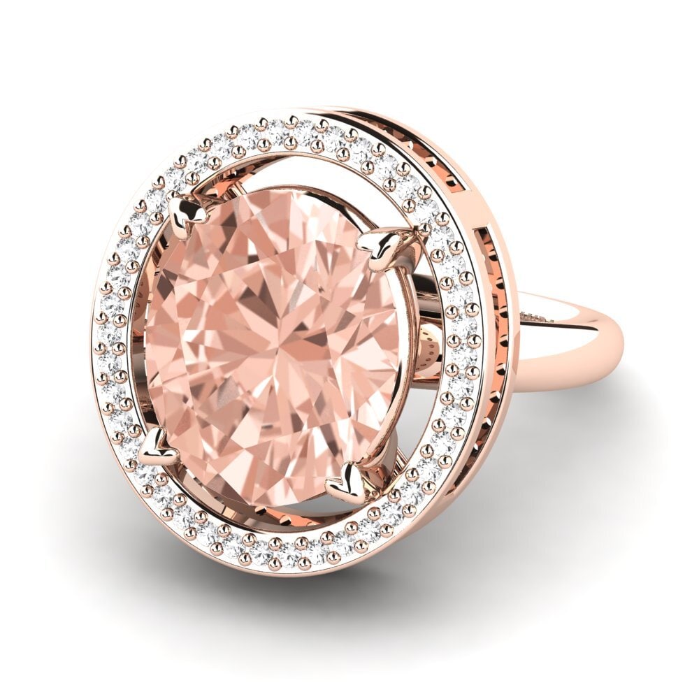 9k Rose Gold Morganite Ring Jhamilet