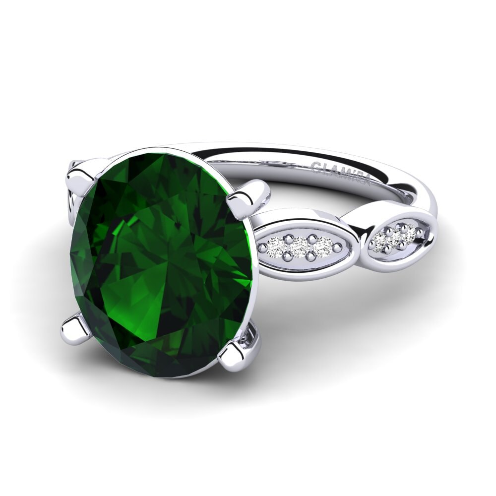 Turmalina verde Anillo Jidenna