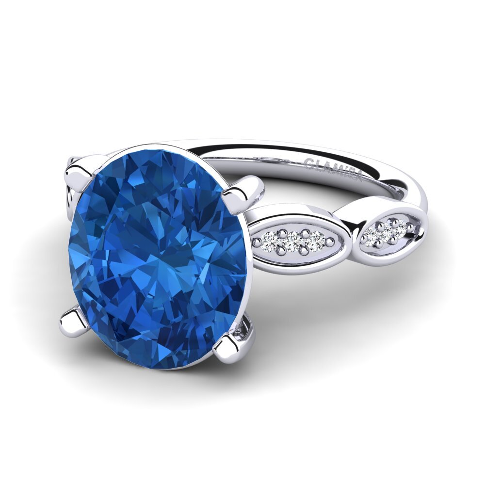 Dark Blue Zirconia Ring Jidenna