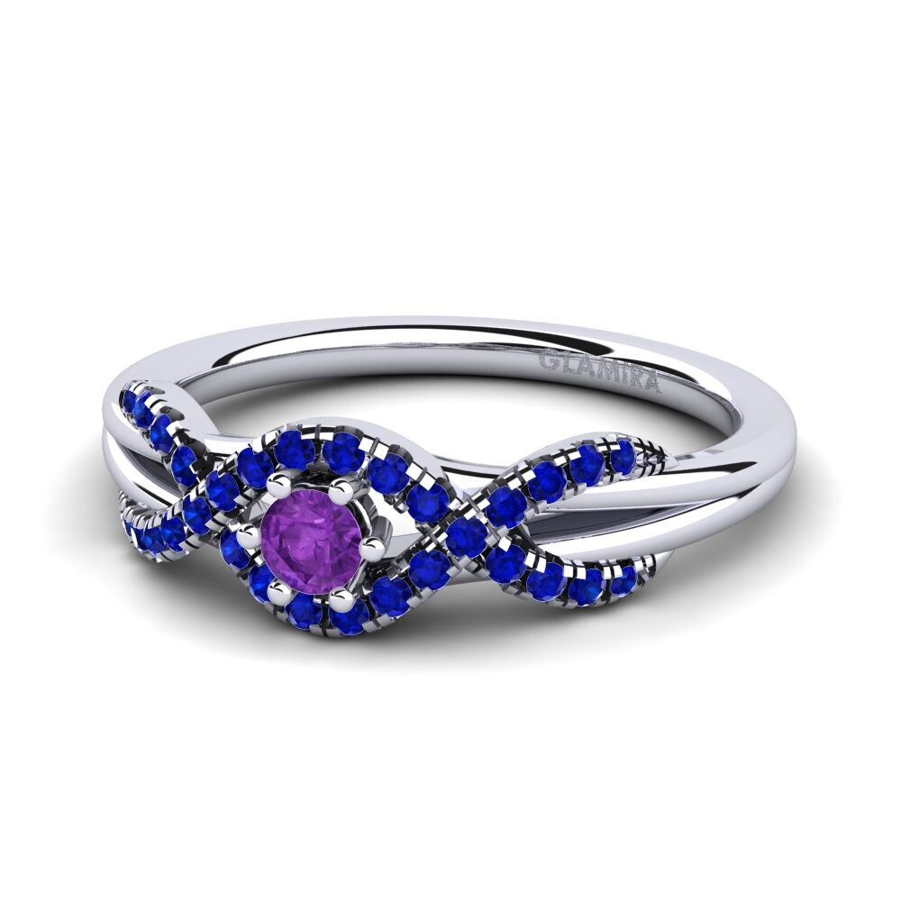 Amethyst Engagement Ring Jilessa 0.1 crt