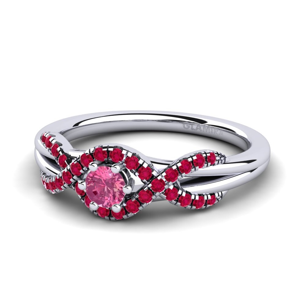 Pink Tourmaline Engagement Ring Jilessa 0.16 crt