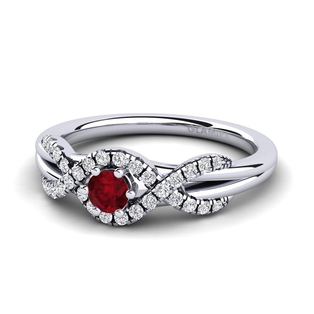 Ruby Engagement Ring Jilessa 0.16 crt