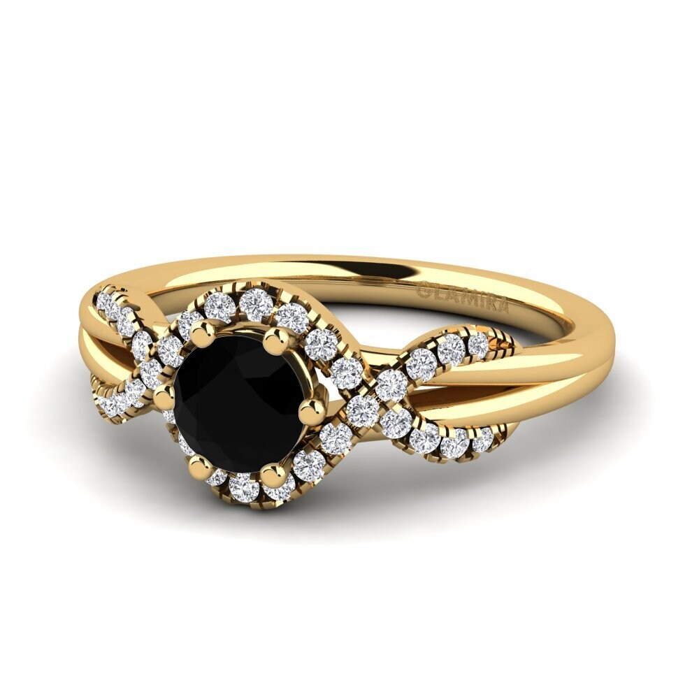 Black Diamond Engagement Ring Jilessa 0.5 crt