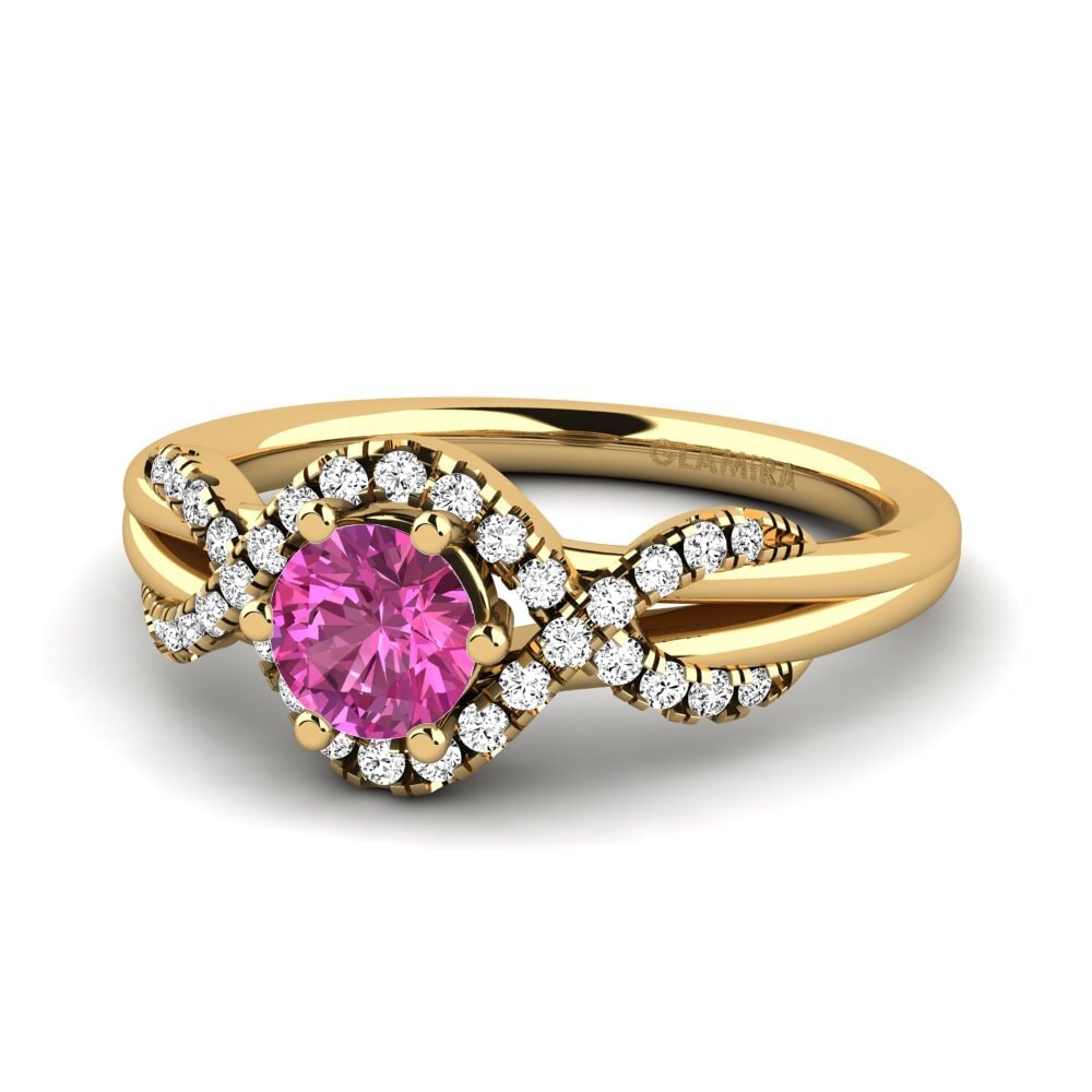 Topacio Rosa Anillo de compromiso Jilessa 0.5 crt