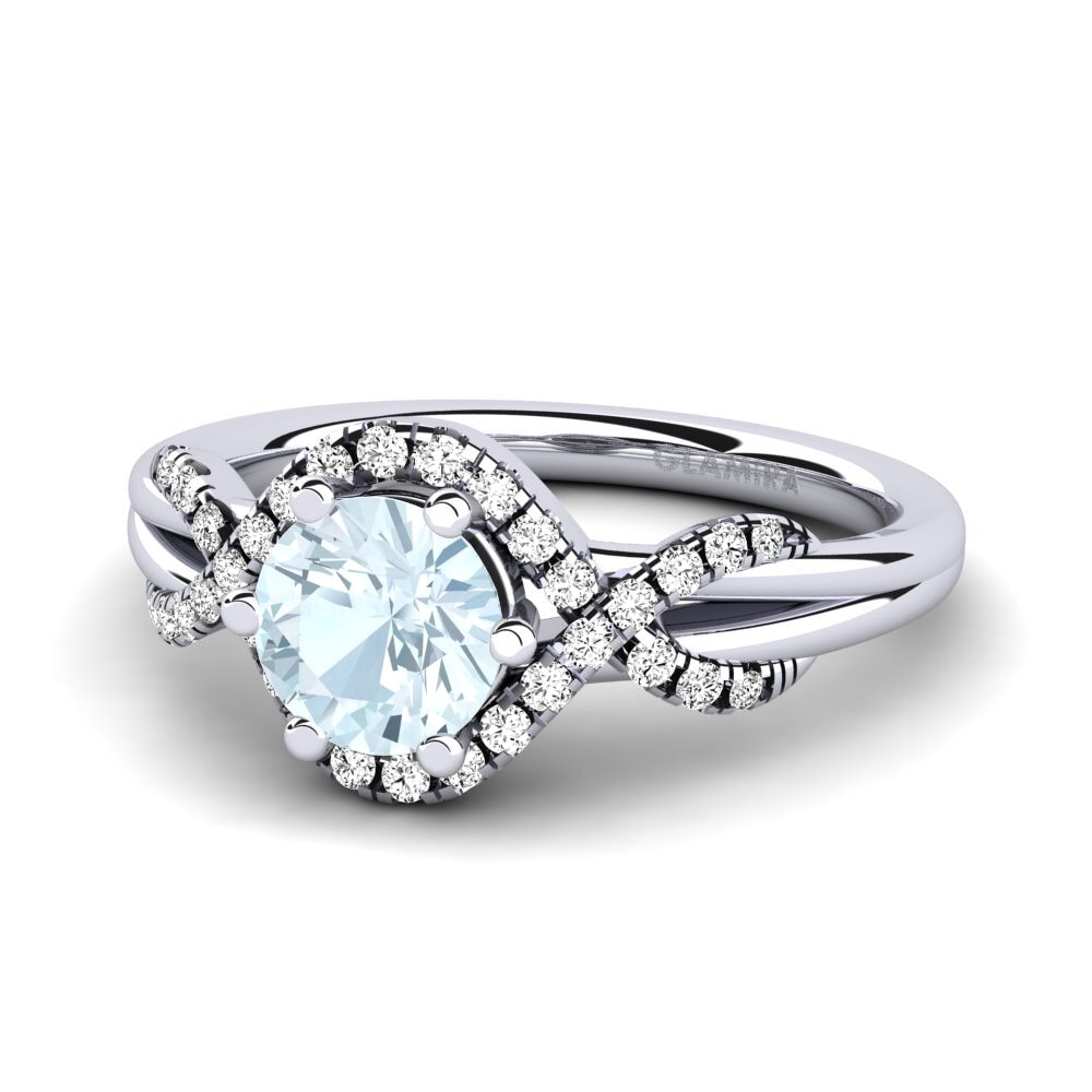 Aquamarine Engagement Ring Jilessa 0.8 crt