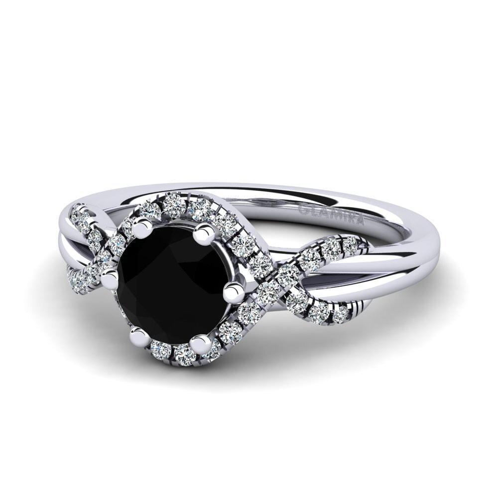 Black Diamond Engagement Ring Jilessa 0.8 crt