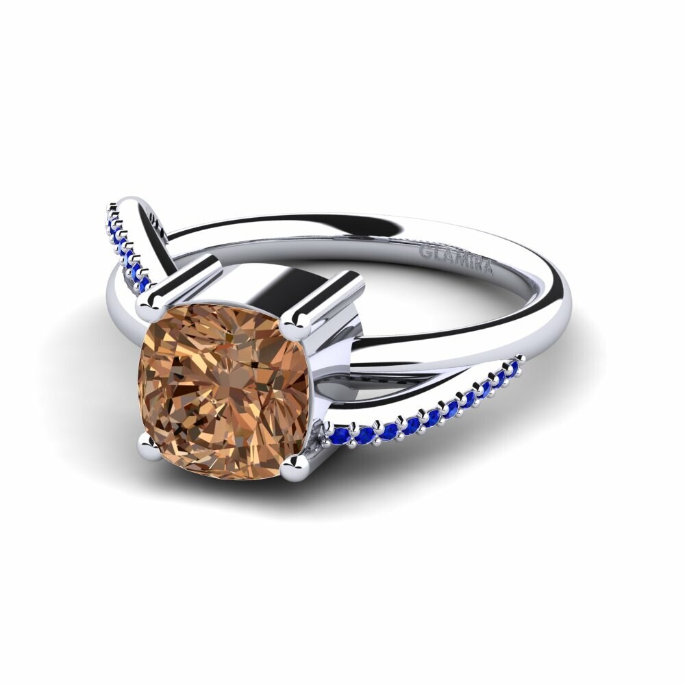 Diamante café Anillo de compromiso Jimena