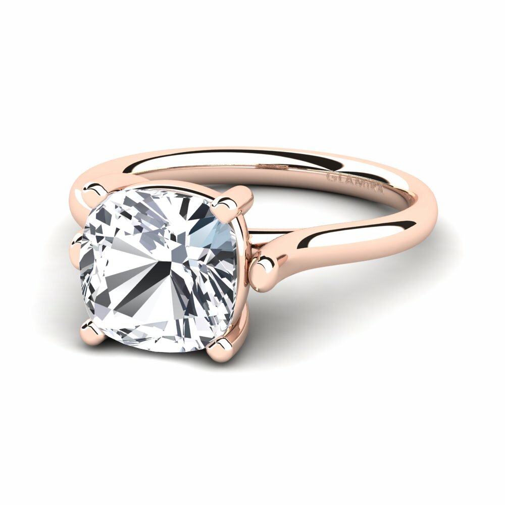 Circón Blanco Anillo de compromiso Jinella