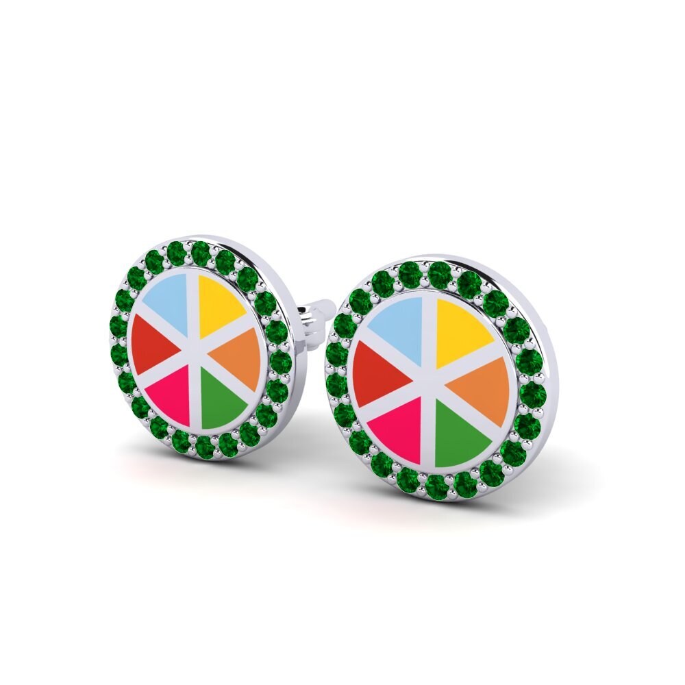 Zircone Vert Boucle d'oreille enfant Jobard
