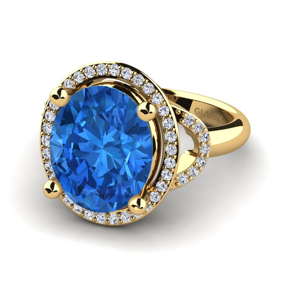 Dark Blue Zirconia Ring Jocarol