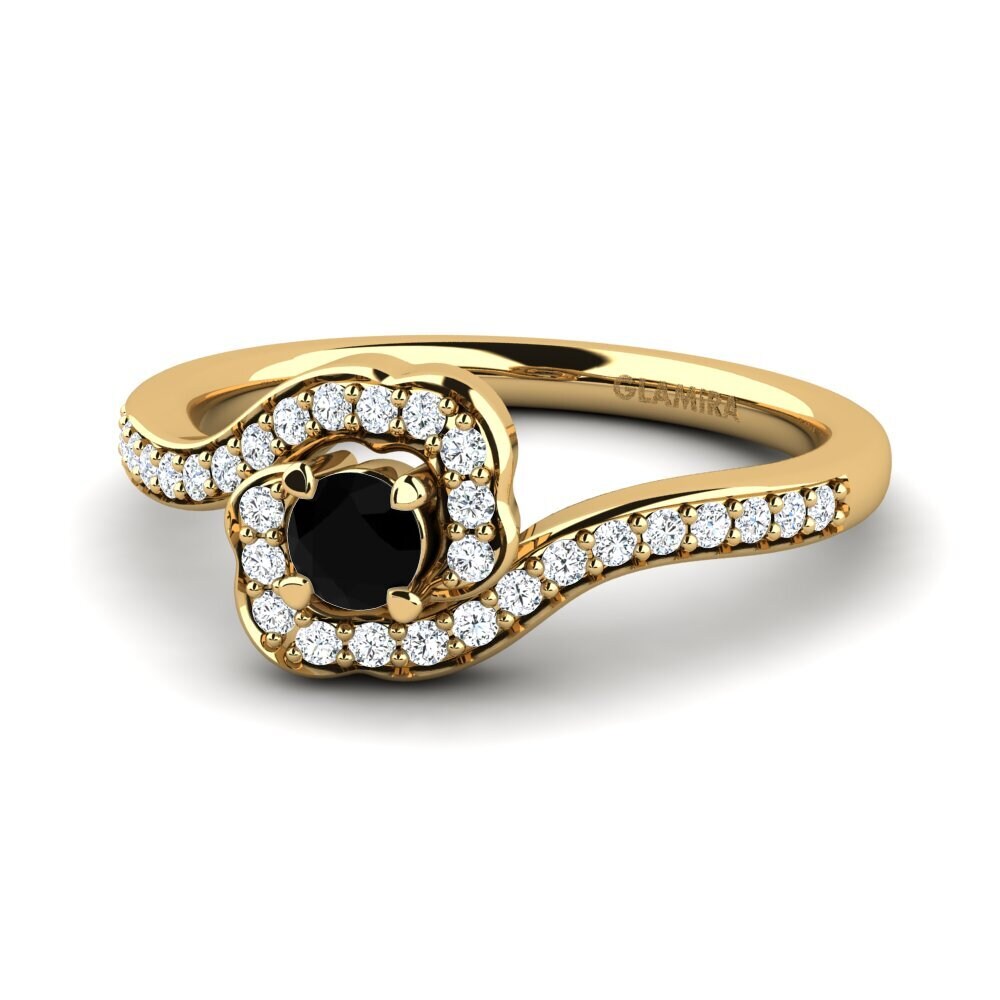 Black Diamond Engagement Ring Jocelyn 0.16 crt
