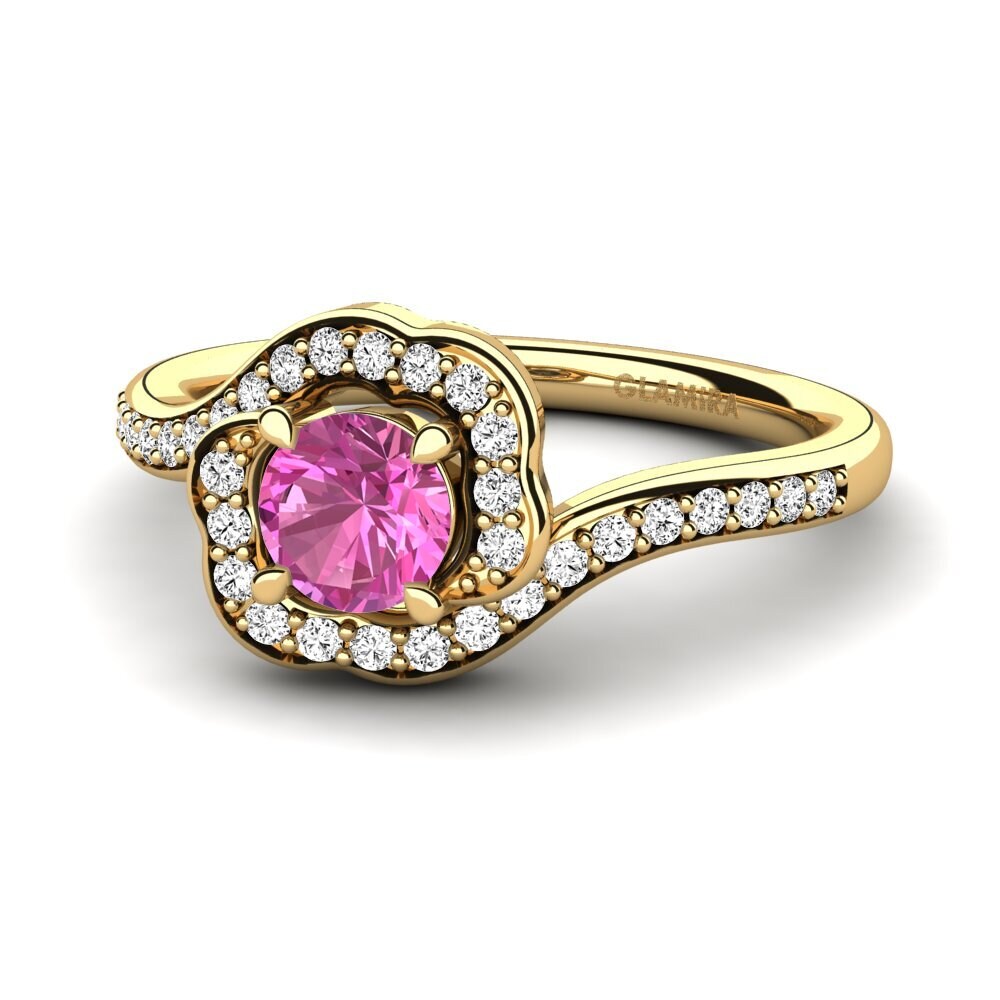 Topacio Rosa Anillo de compromiso Jocelyn 0.5 crt