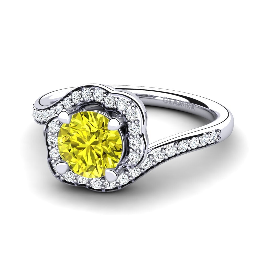 Yellow Diamond Engagement Ring Jocelyn 1.0 crt