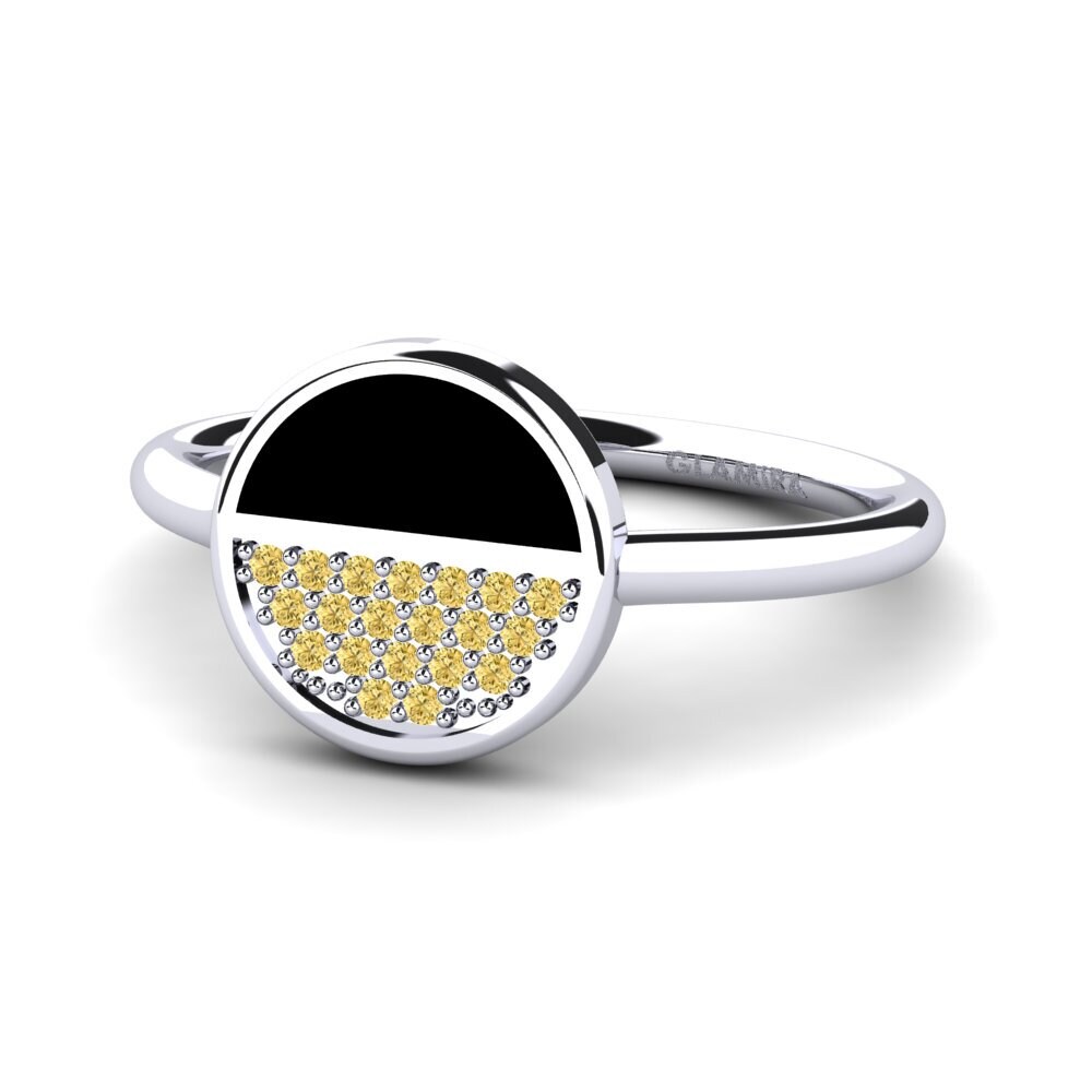 Diamante Amarillo Anillo Jodie
