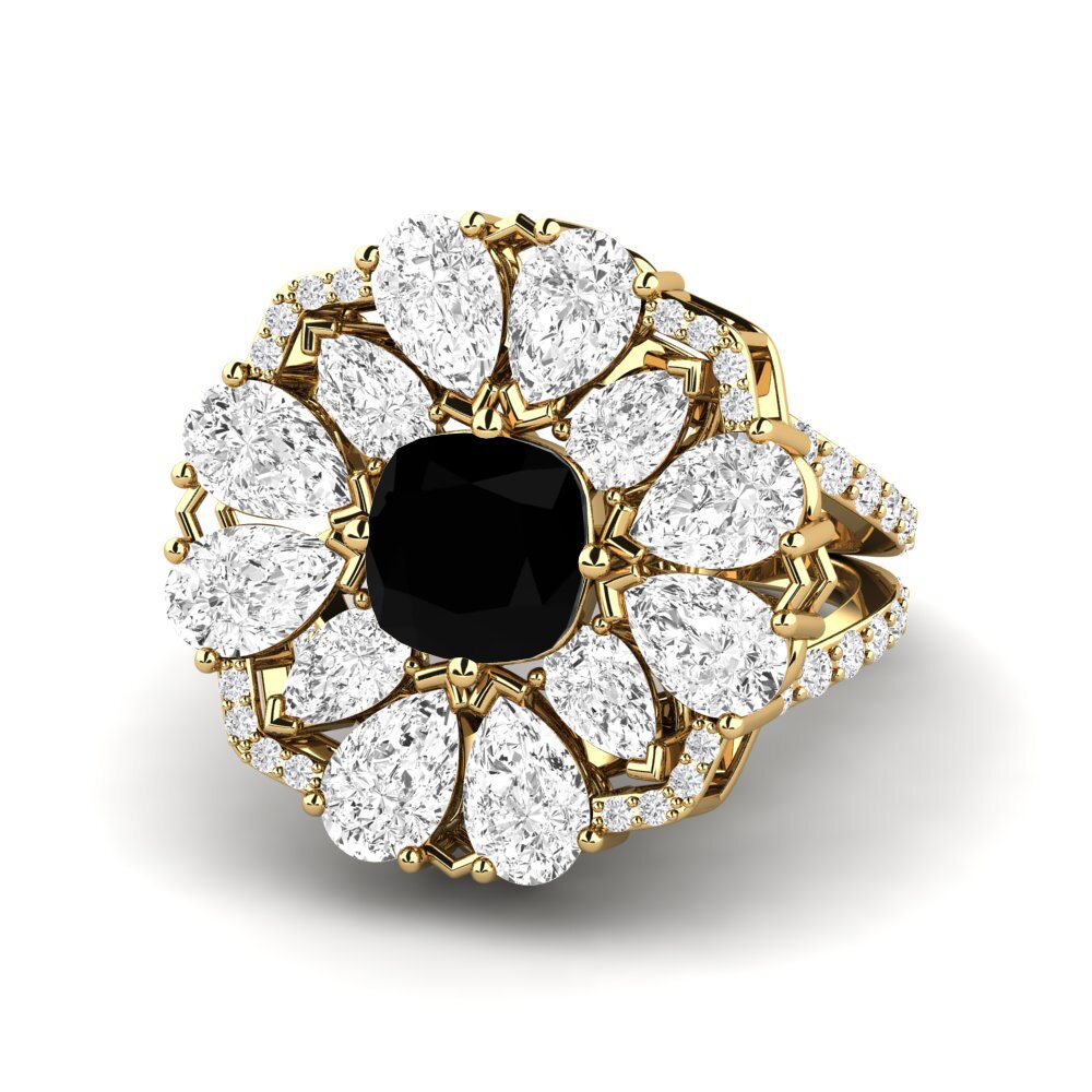 18k Oro Amarillo Anillo Joeann
