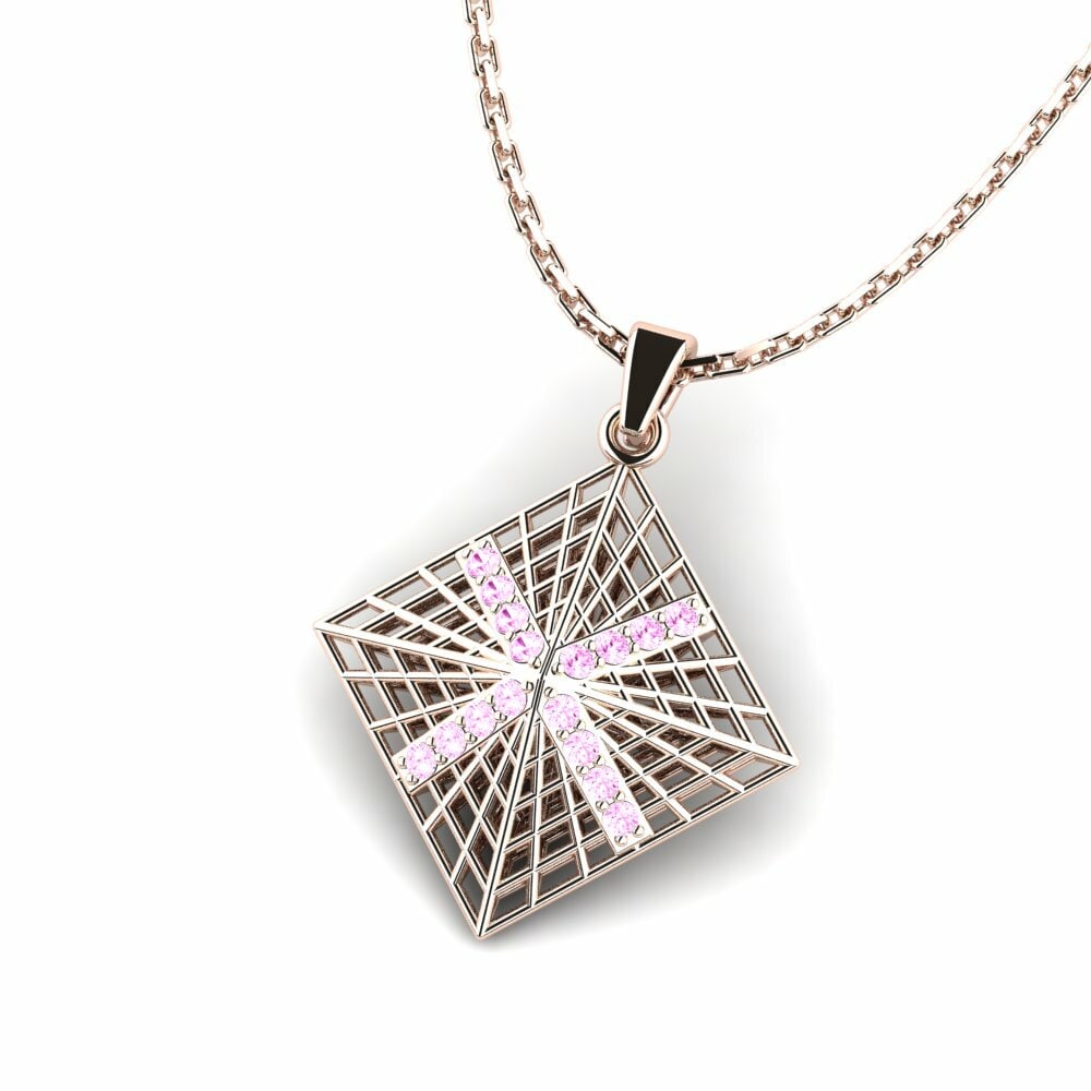 Roze Saffier Dames Hanger Joellen