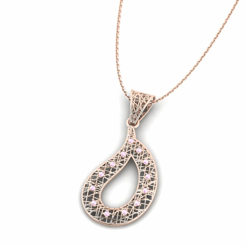 Roze Saffier Dames Hanger Johnsie