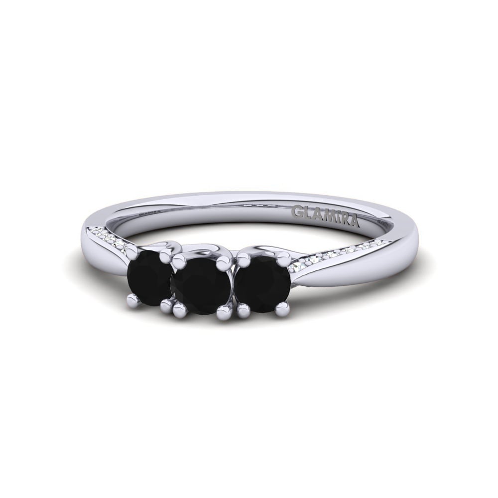 Black Onyx Engagement Ring Jolanka