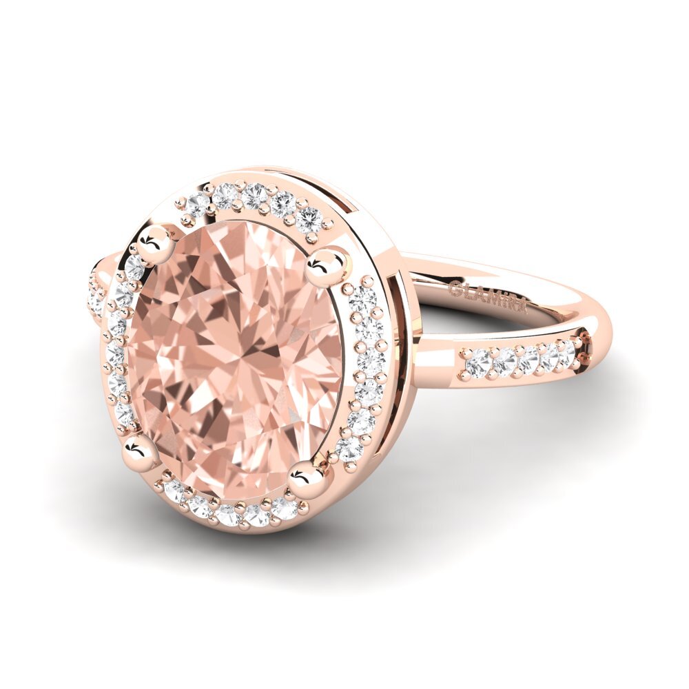 9k Rose Gold Morganite Engagement Ring Jolecia