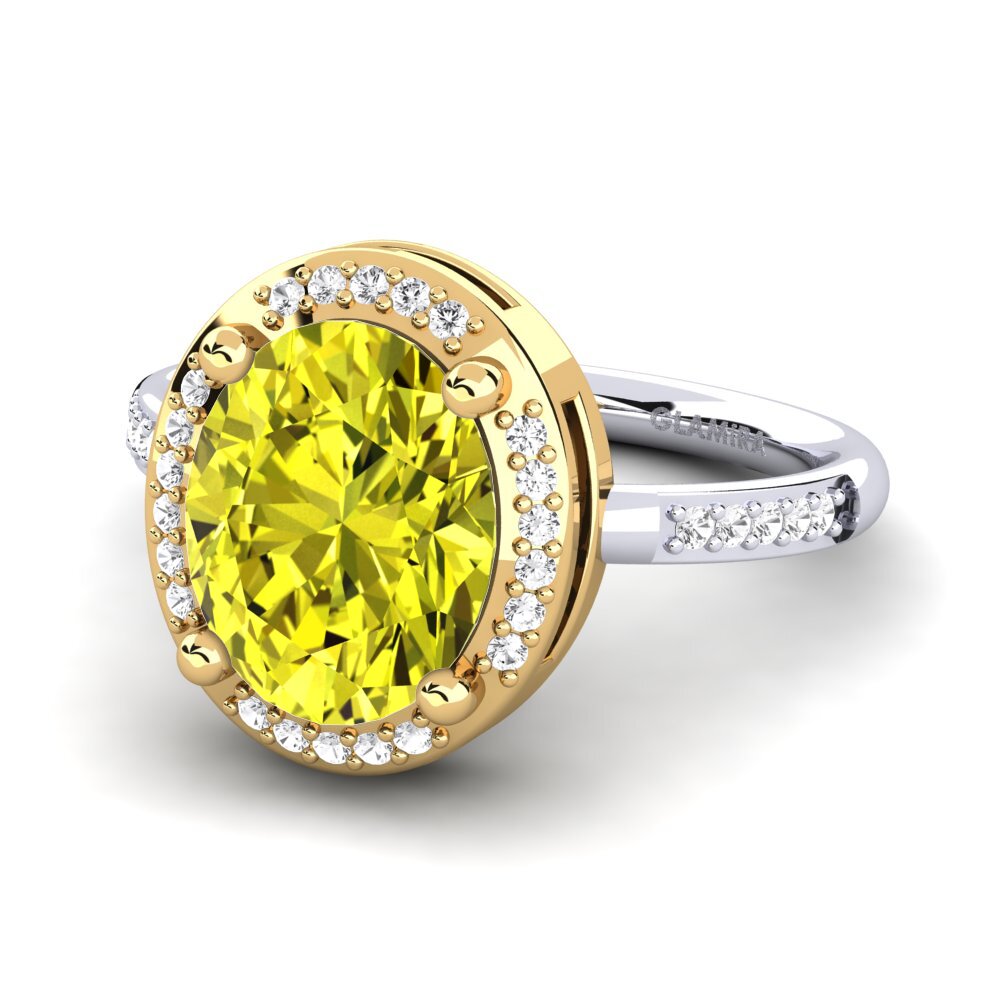 18ct White / Yellow Gold Engagement Ring Jolecia