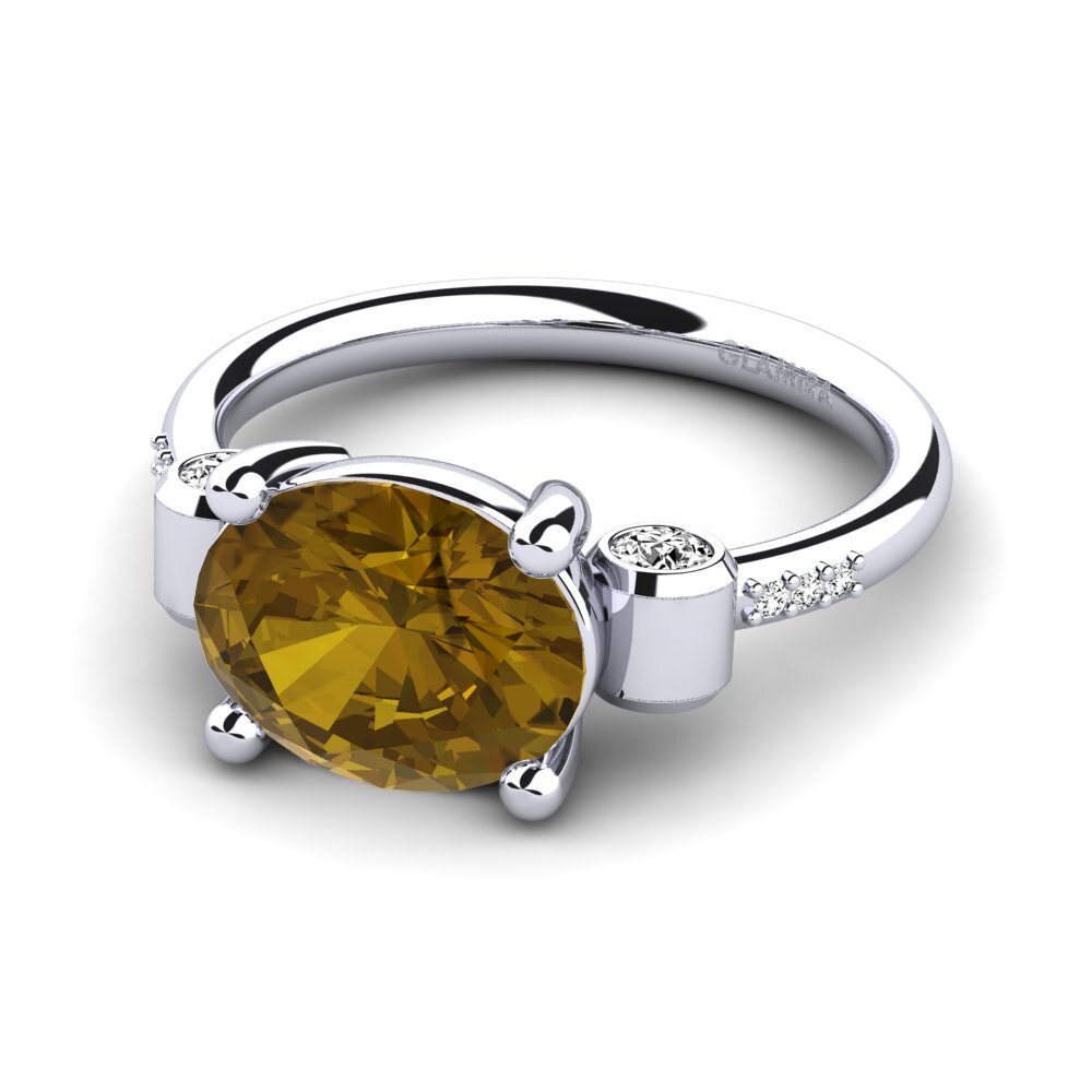 Circón Marrón Anillo de compromiso Jolivette