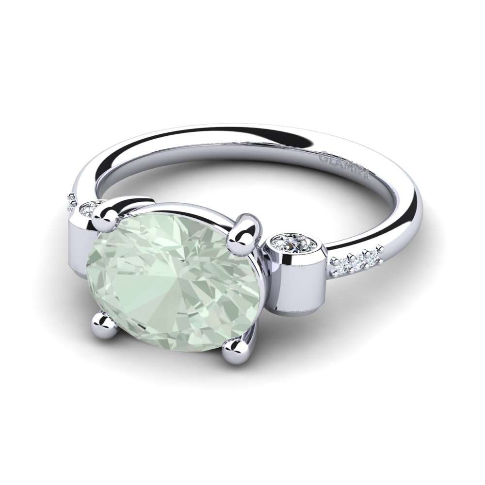 Green Amethyst Engagement Ring Jolivette
