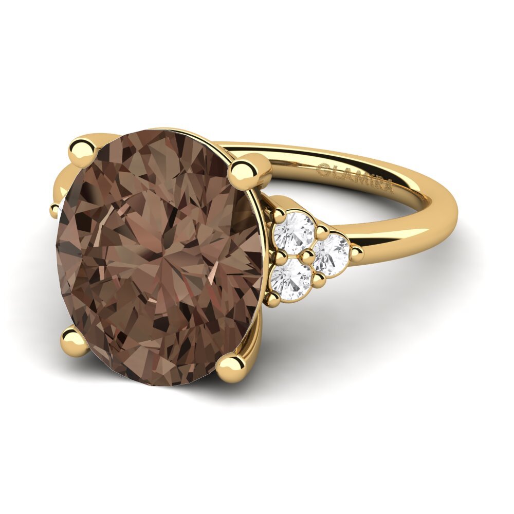 18k Oro Amarillo Anillo Jomairys