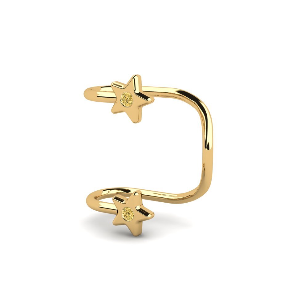 9ct Yellow Gold Yellow Diamond Women's Earring Jonelee