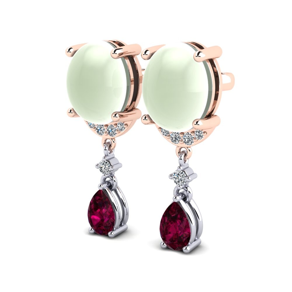 18ct Rose & White Gold Women's Earring Jonita