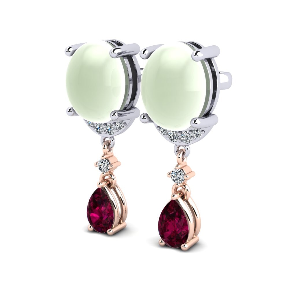 18ct White & Rose Gold Women's Earring Jonita