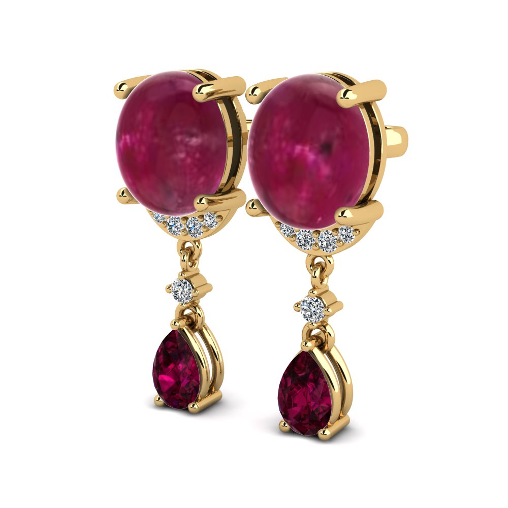 Cabochon Ruby Women's Earring Jonita