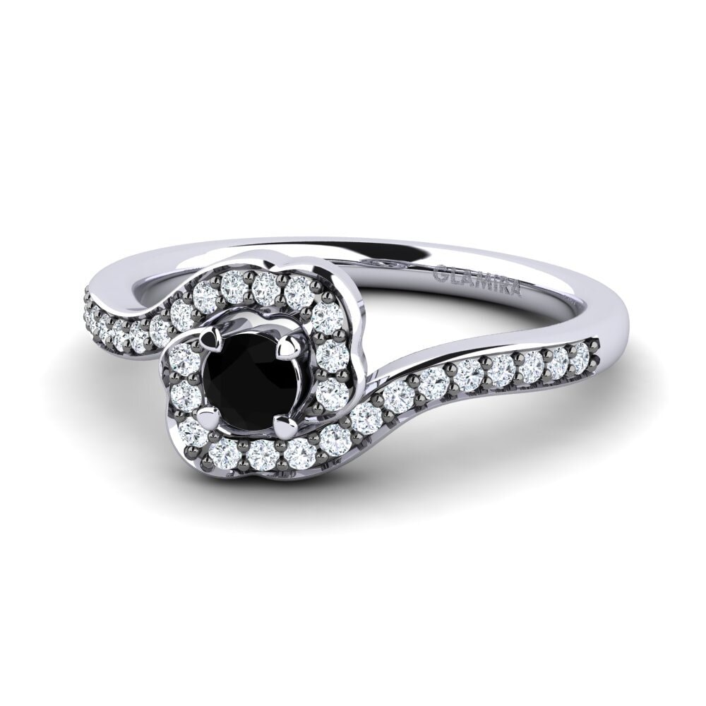 Black Diamond Engagement Ring Jonna 0.16 crt