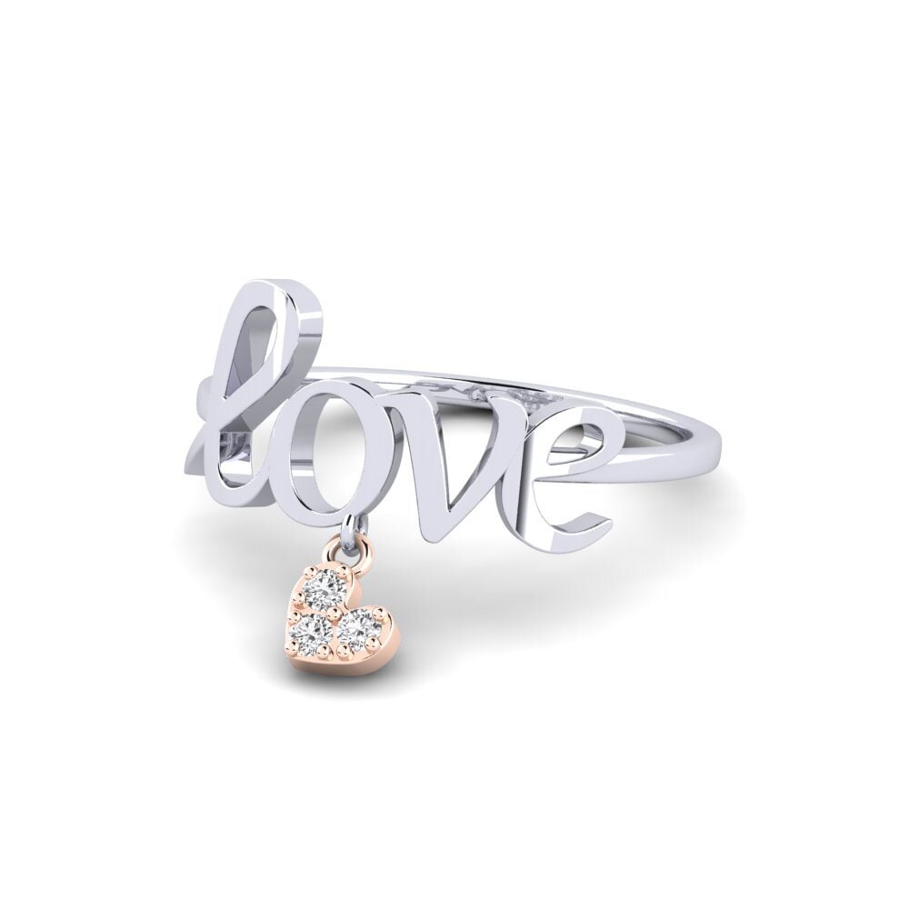 14ct White & Rose Gold Ring Joobira