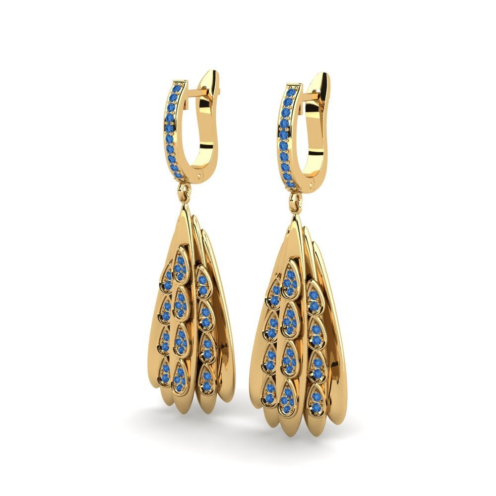 Dark Blue Zirconia Earring Jordon