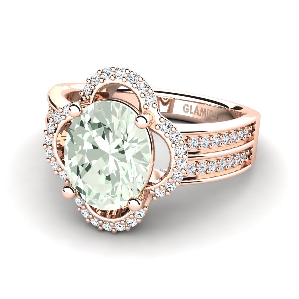 Green Amethyst Engagement Ring Joretta