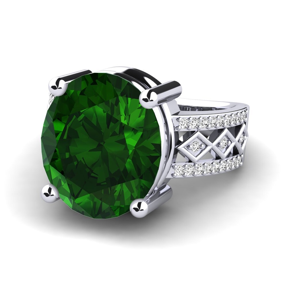 950 Platinum Green Tourmaline Ring Jorgelina