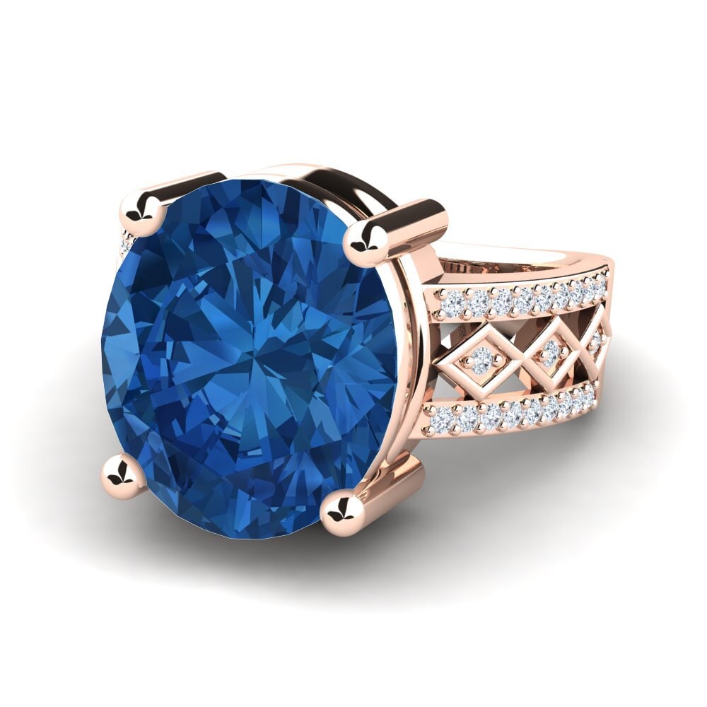Dark Blue Zirconia Ring Jorgelina