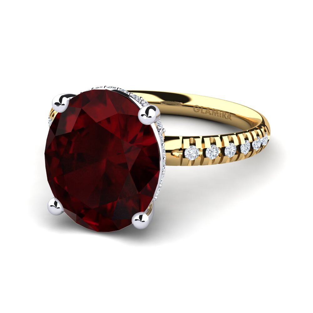 18k Oro Amarillo/Blanco Anillo Josafina