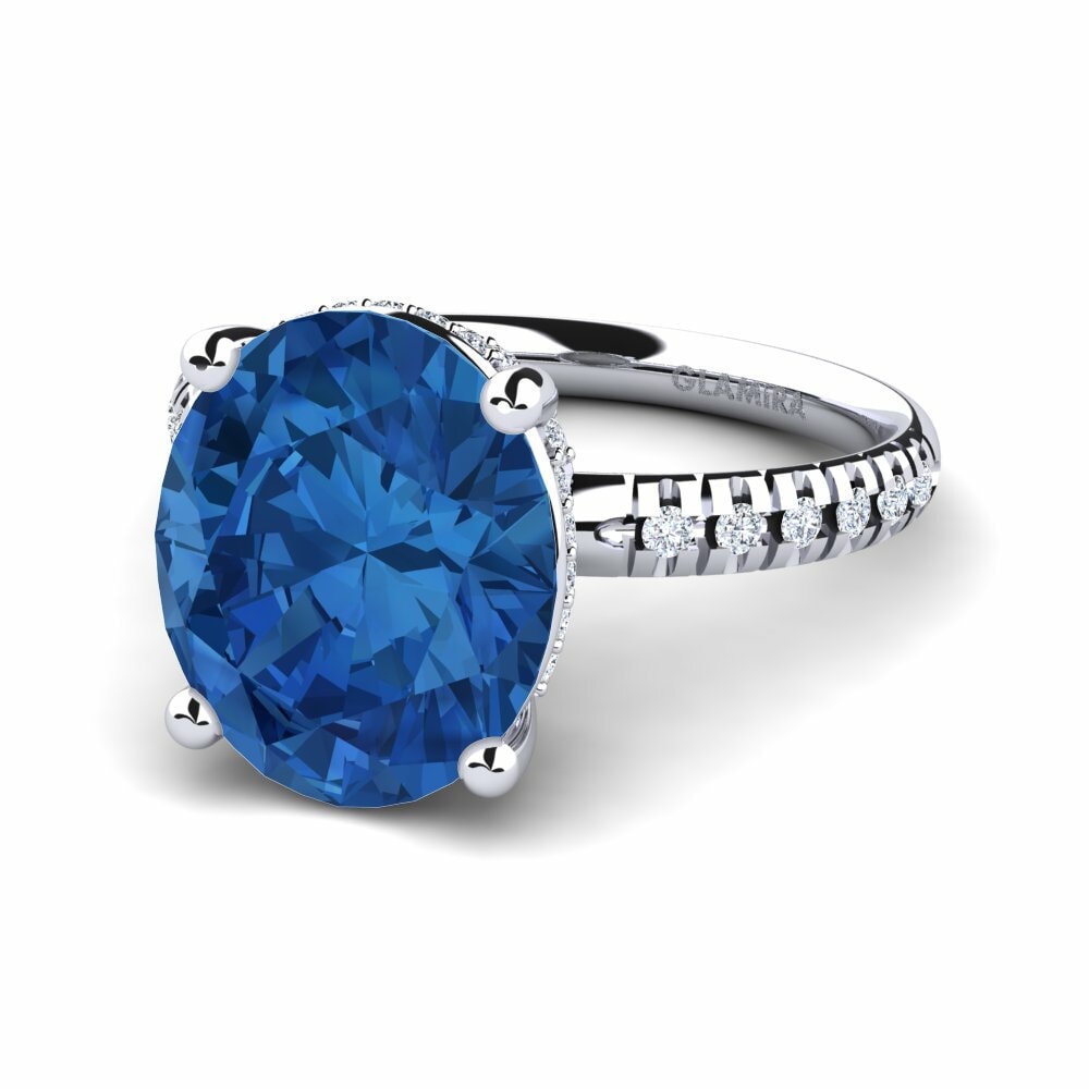 Zircone Bleu Foncé Bague Josafina