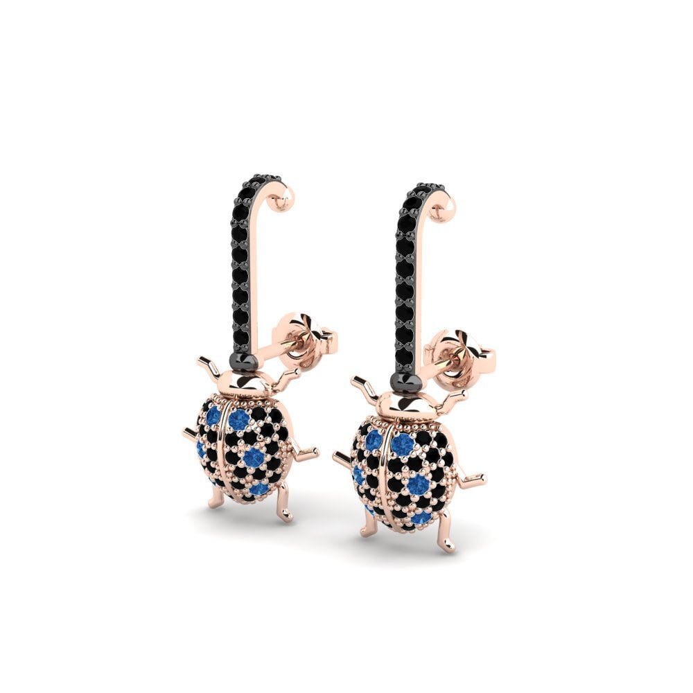 Zircone Bleu Foncé Boucle d'oreille femme Jotunheimen