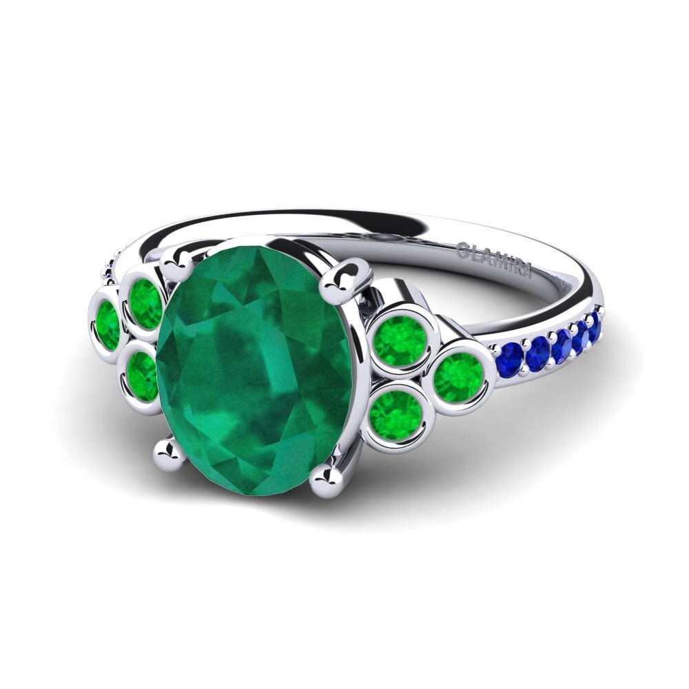 Emerald Engagement Ring Joulaya