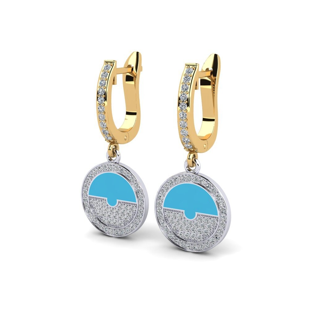 14ct Yellow & White Gold Women's Earring Joute