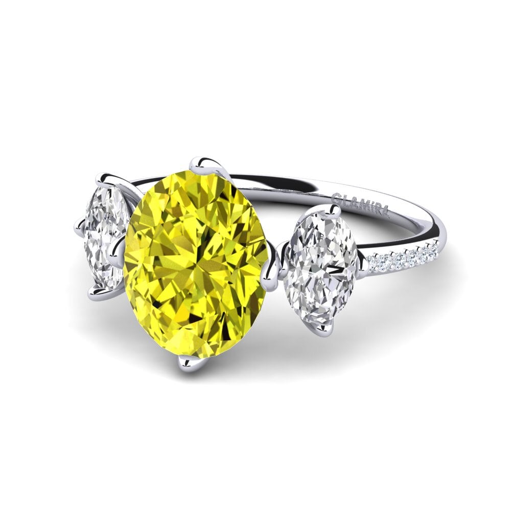 Diamante Amarillo Anillo de compromiso Jovelle